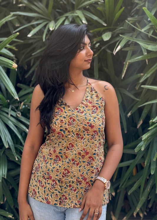 Kalamkari Back Tie-up Top