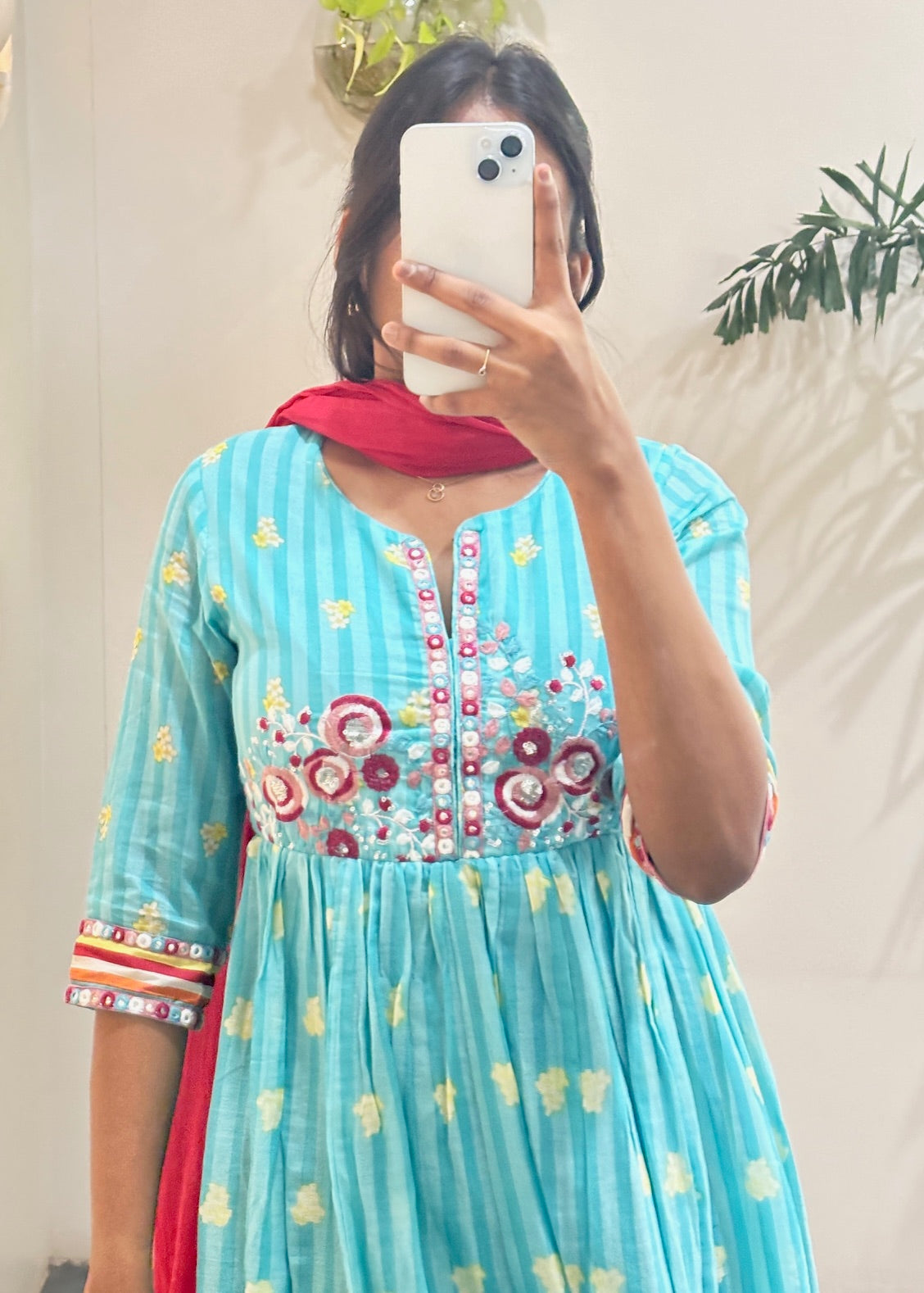 Aqua Blossom Suit Set