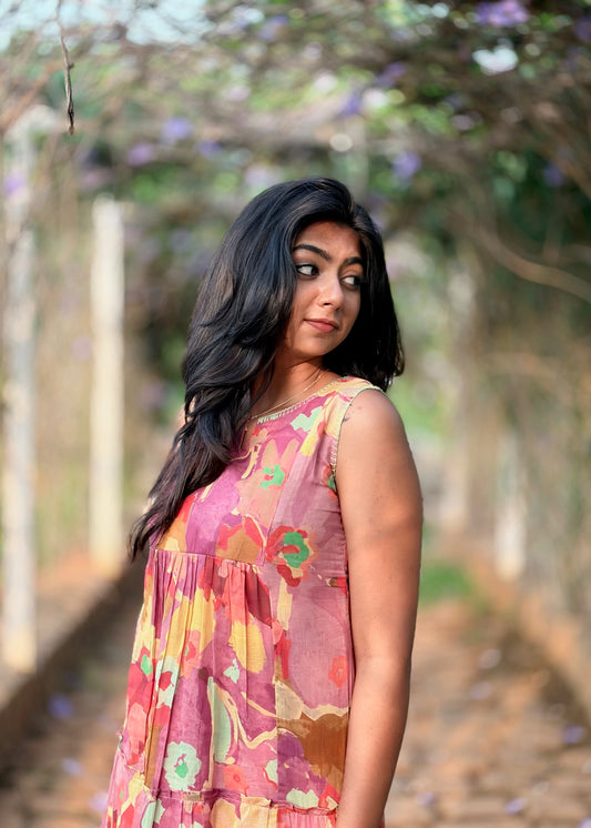 Watercolor Floral Dress