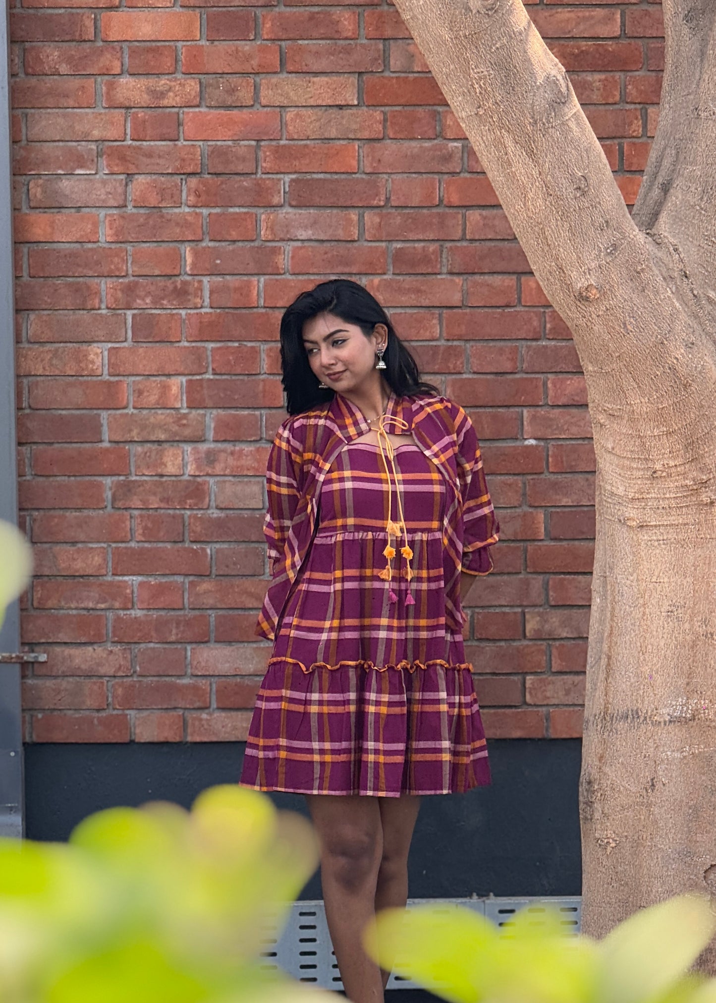 Checks Overcoat Dress