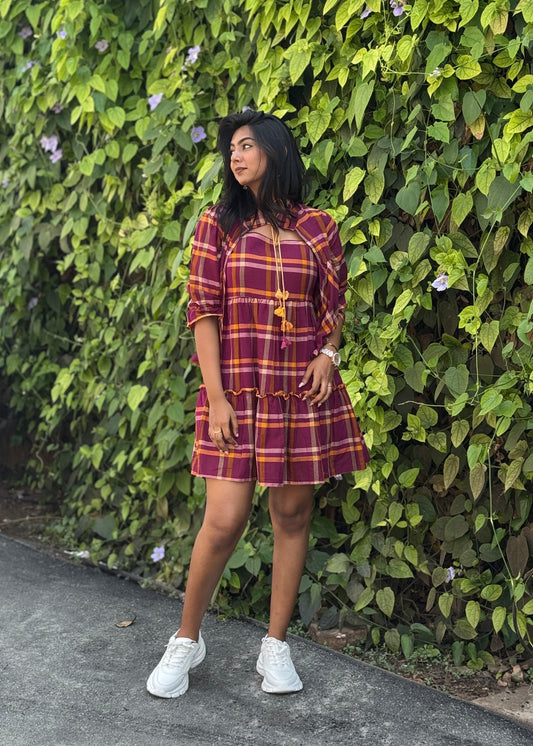 Checks Overcoat Dress