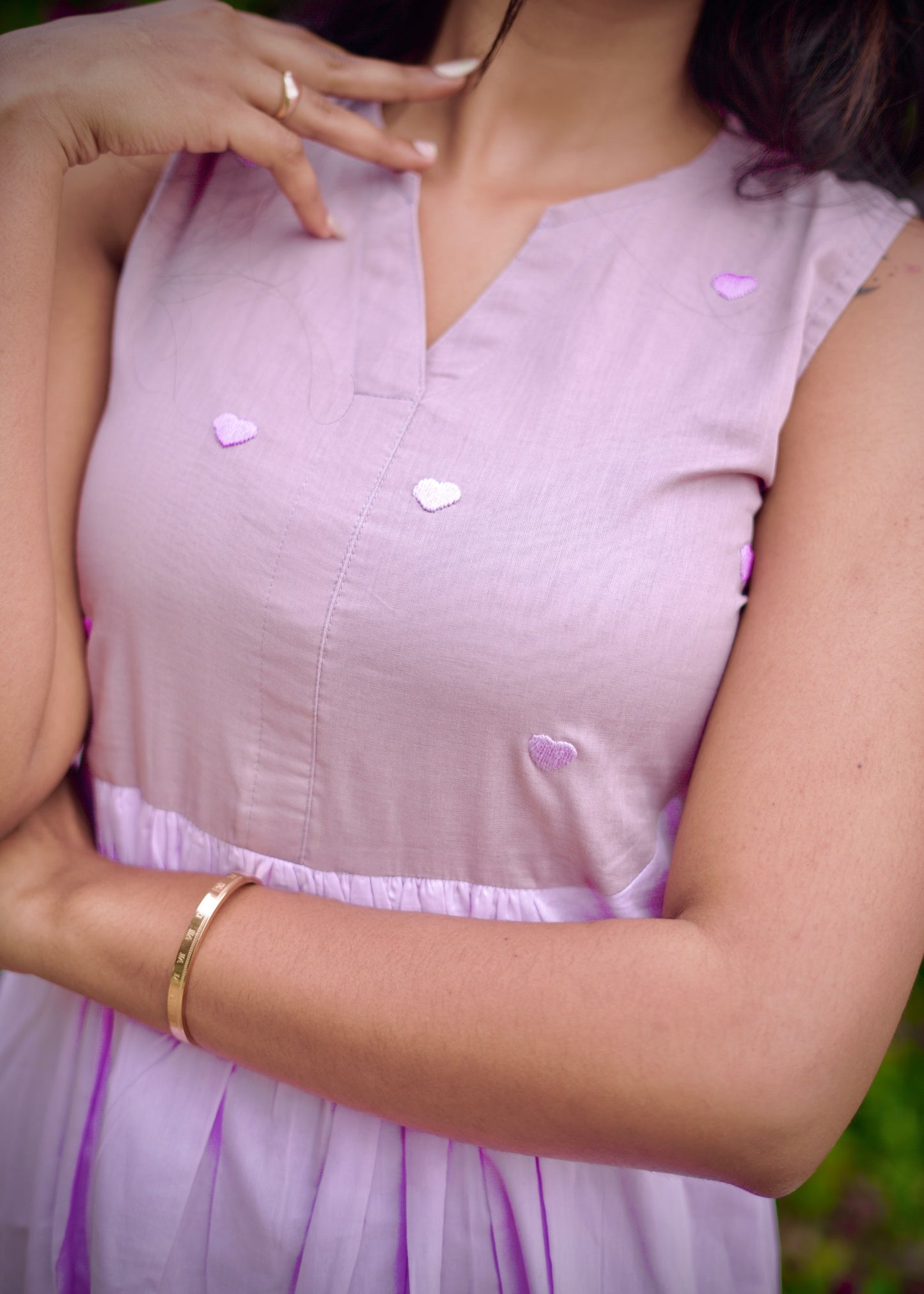 Colour Block Heart Dress