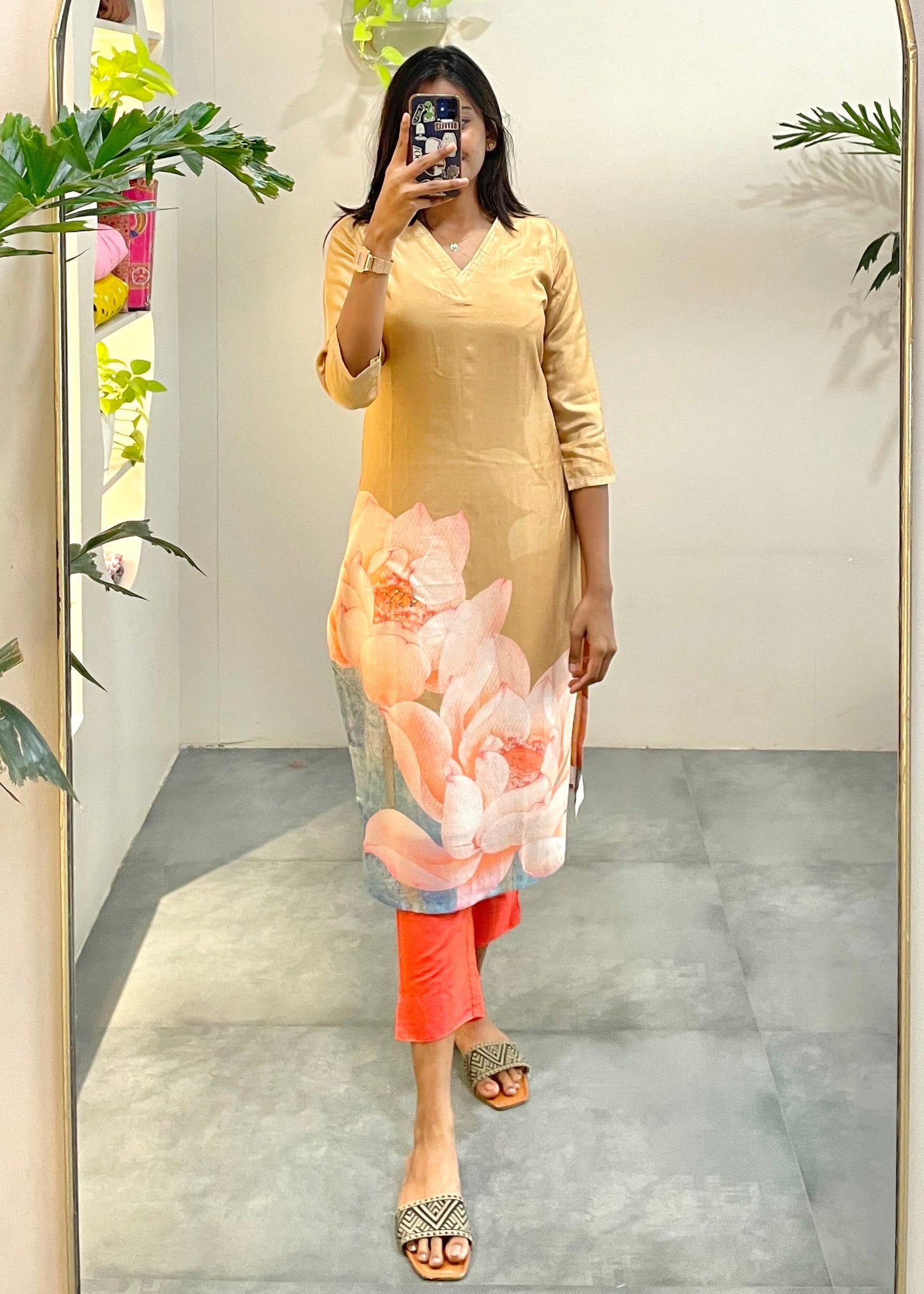 Muslin Floral Kurta