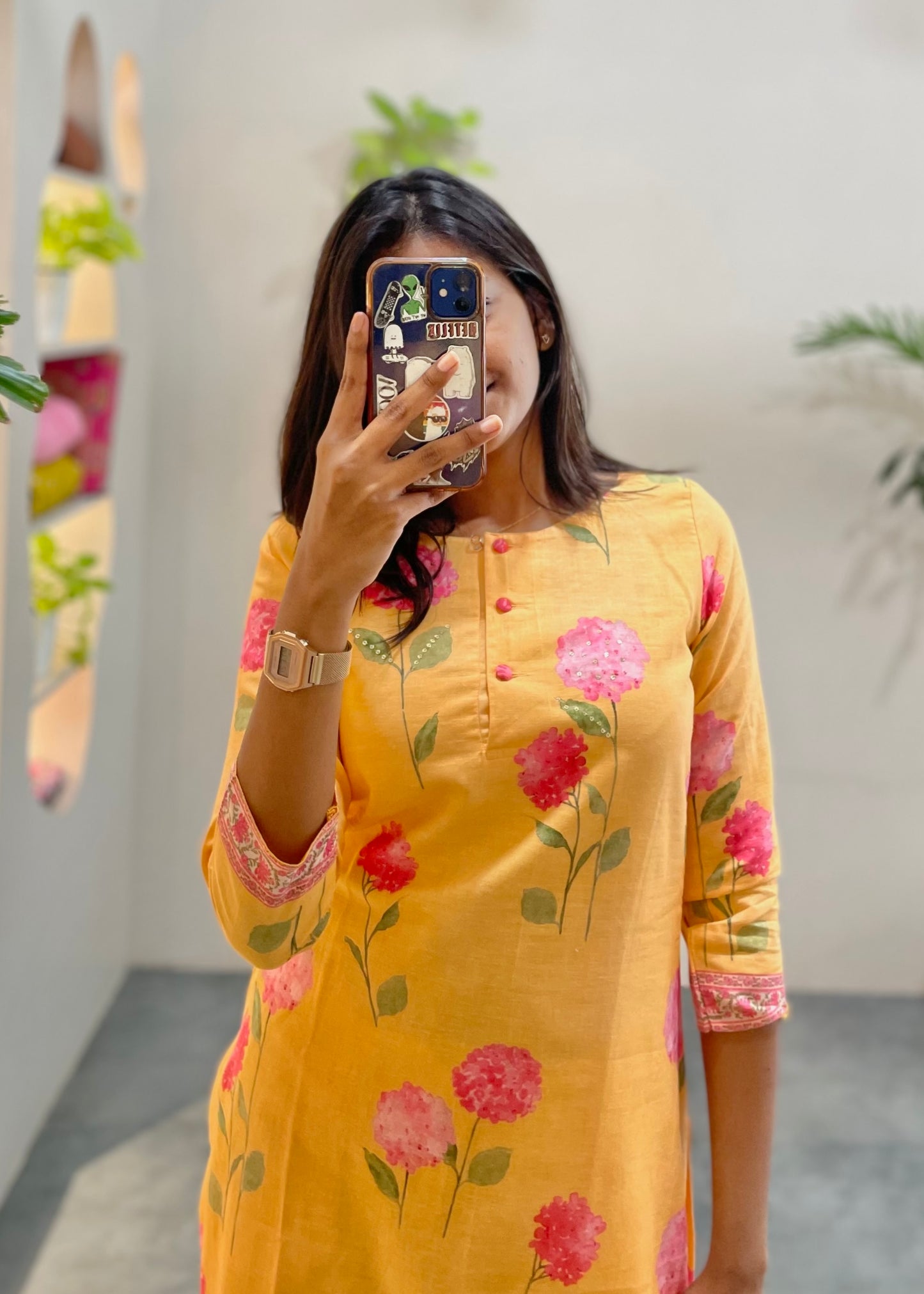 Floral Cotton Kurta