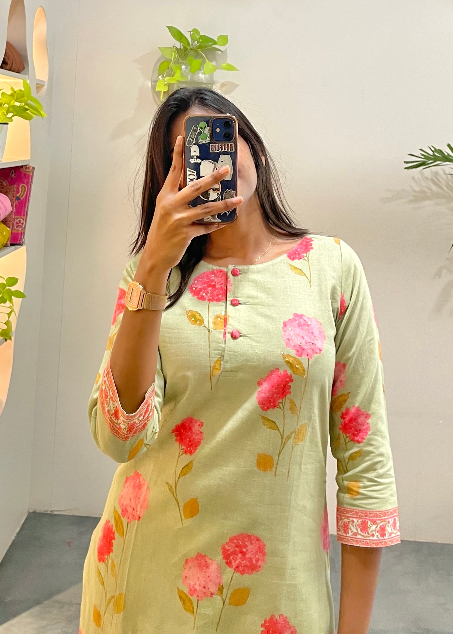 Floral Cotton Kurta