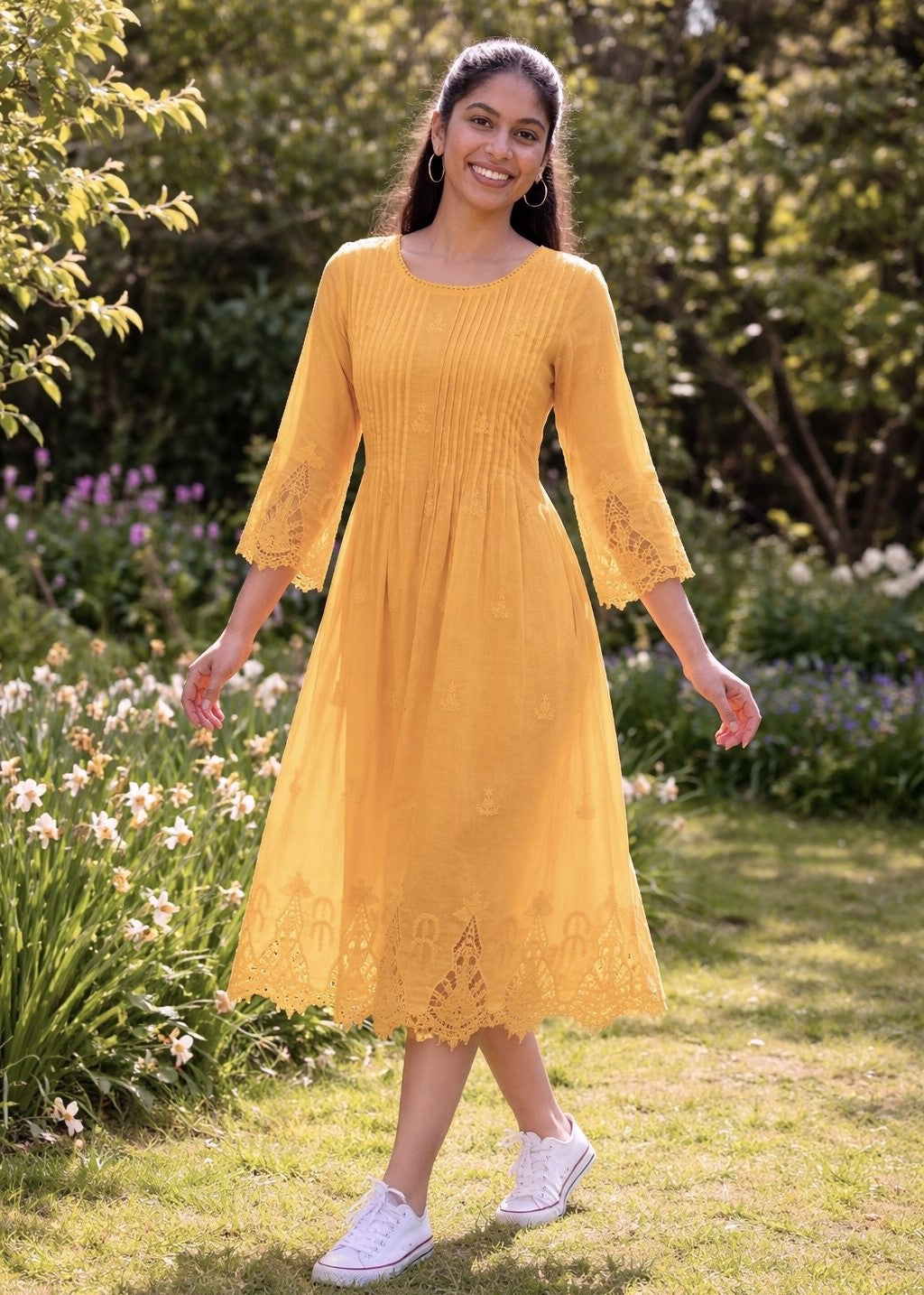 Schiffli Dress