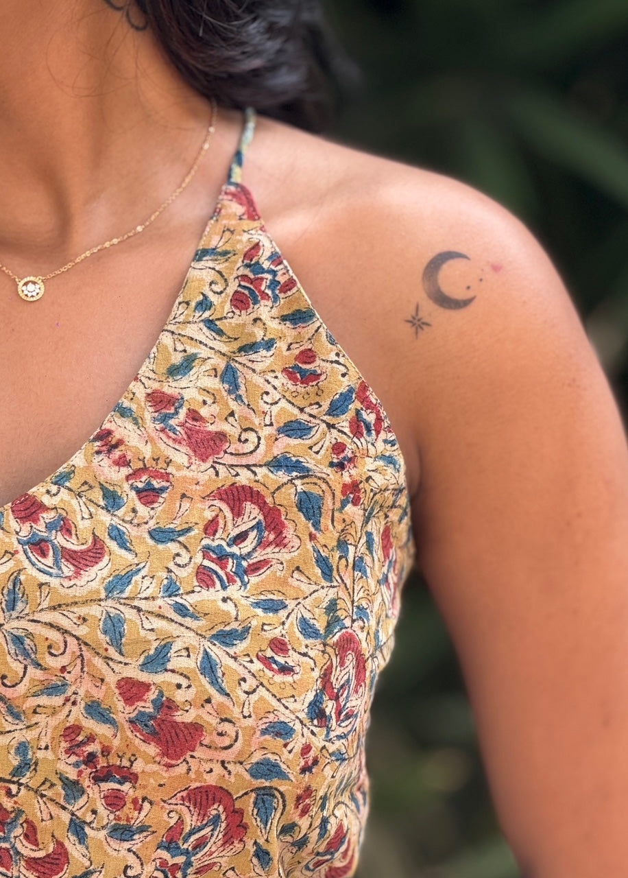 Kalamkari Back Tie-up Top