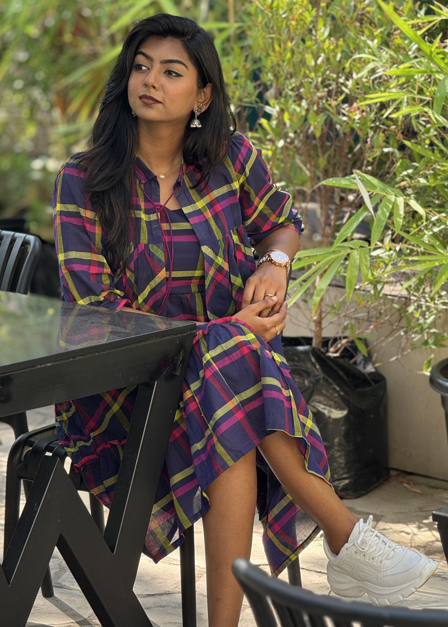 Checks Overcoat Dress