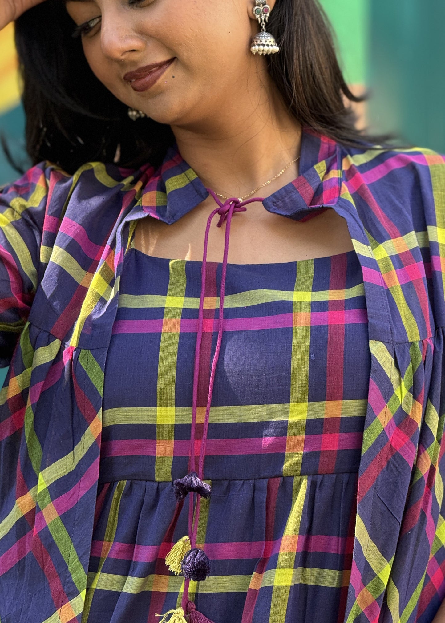 Checks Overcoat Dress