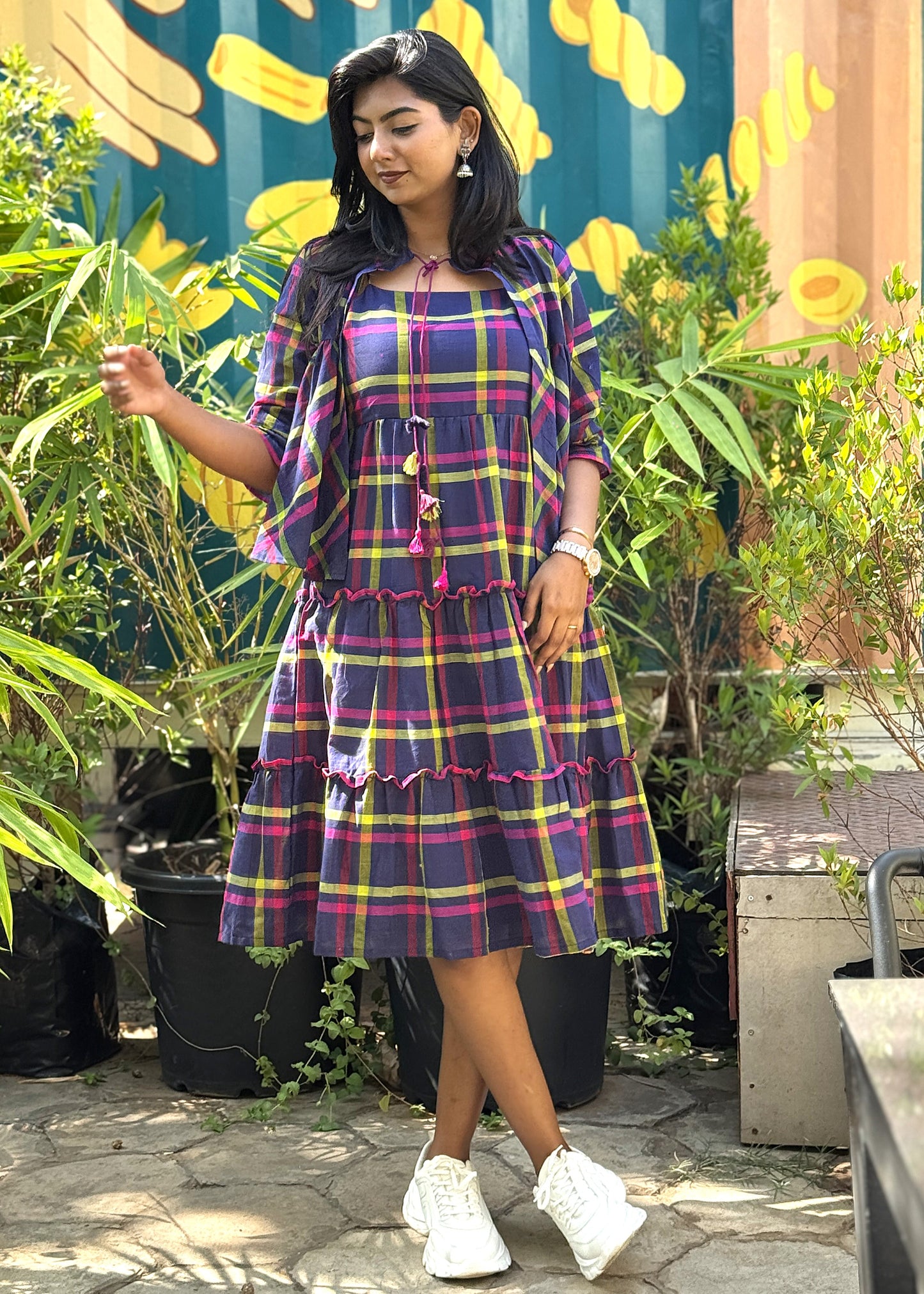 Checks Overcoat Dress
