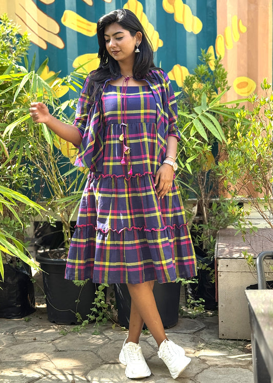 Checks Overcoat Dress