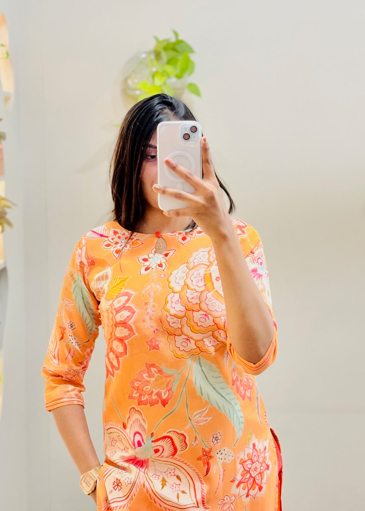 Muslin Floral Kurta