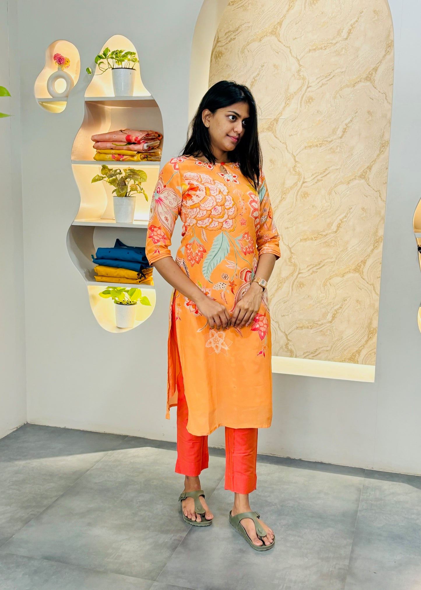 Muslin Floral Kurta
