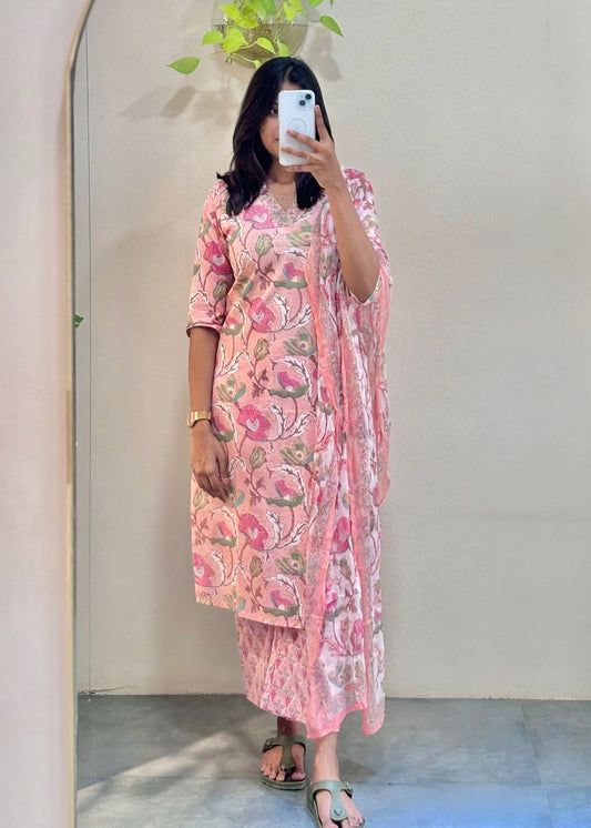 Block Printed Suit Set
