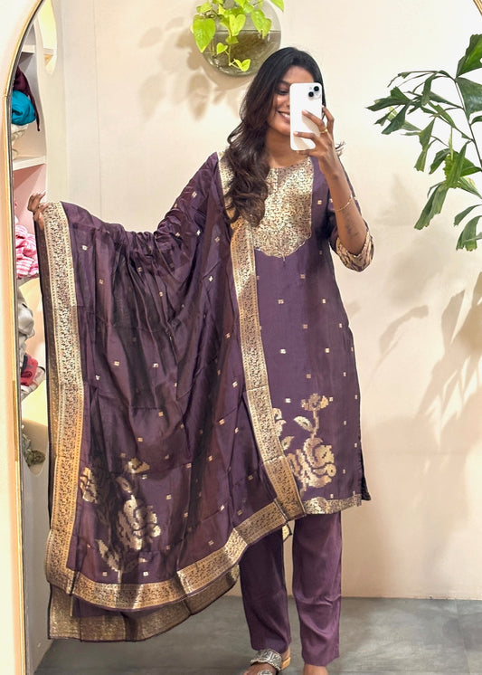 Chanderi Suit Set