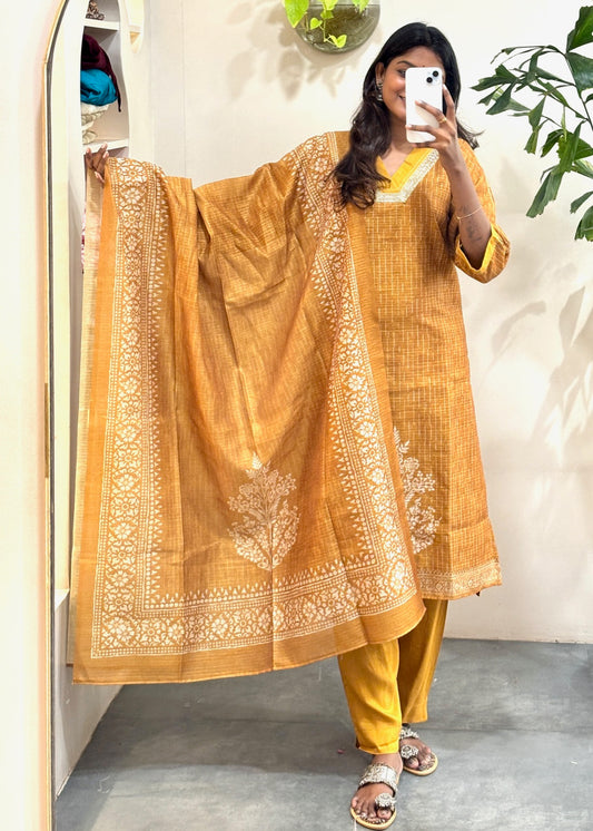 Chanderi Suit Set