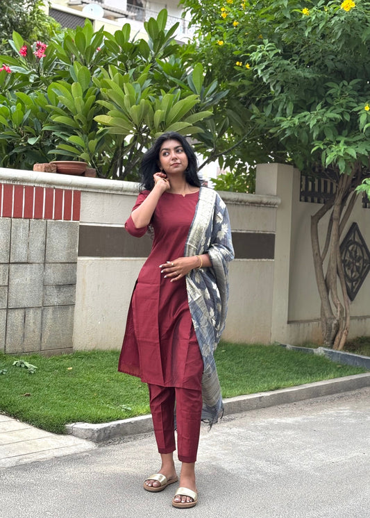Chanderi Suit Set