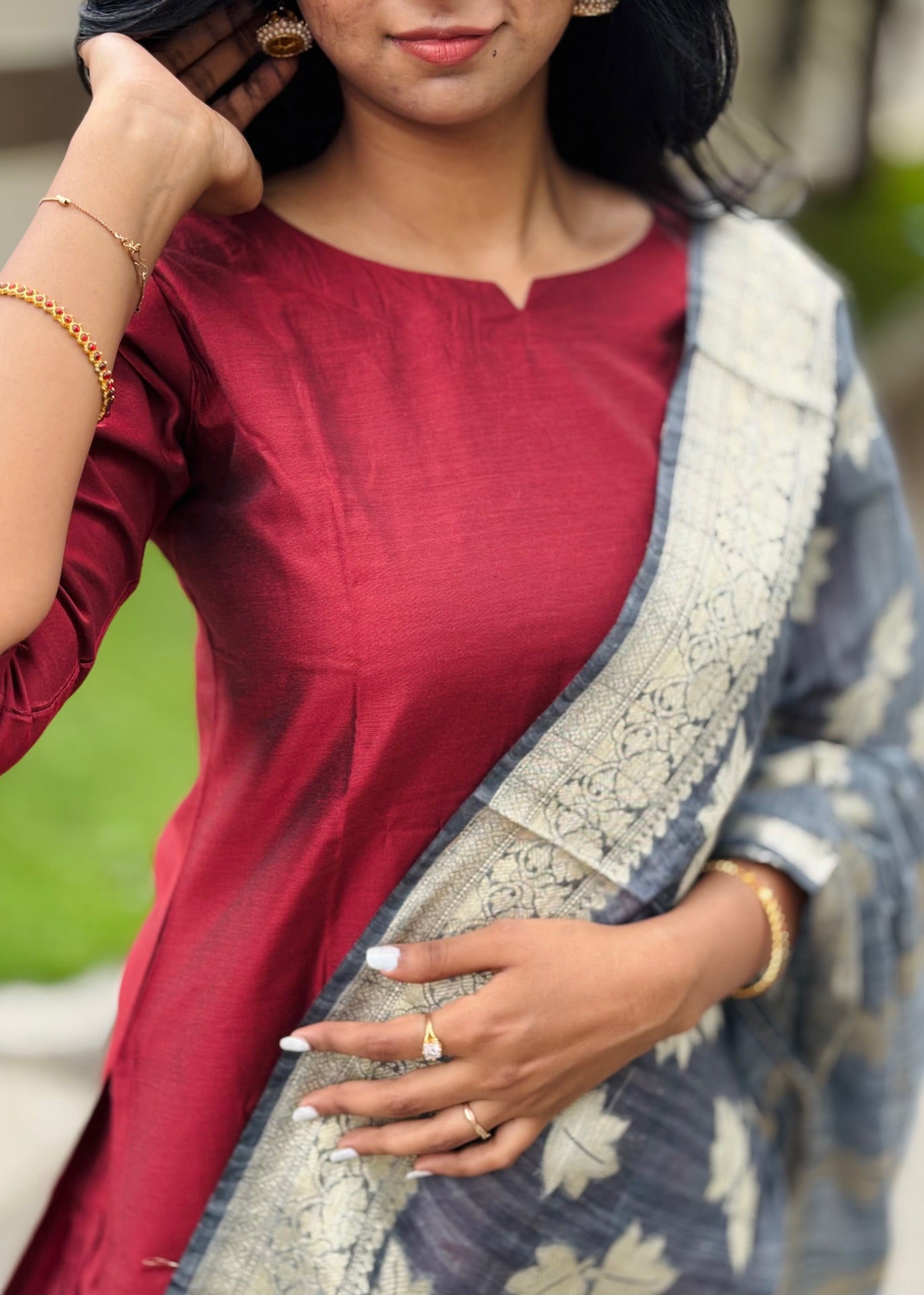 Chanderi Suit Set