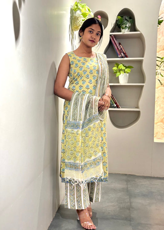 Block Printed Suit Set