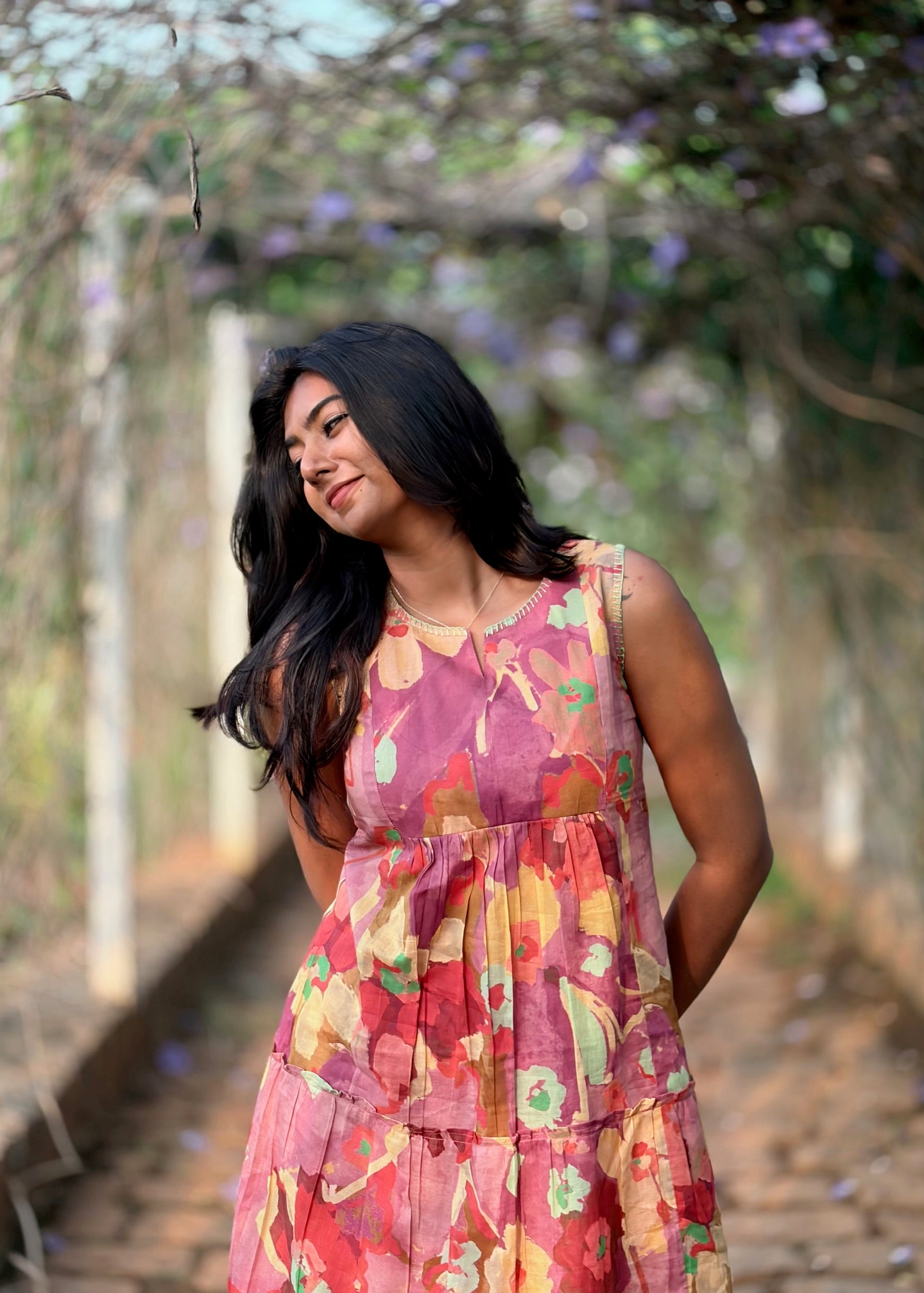 Watercolor Floral Dress