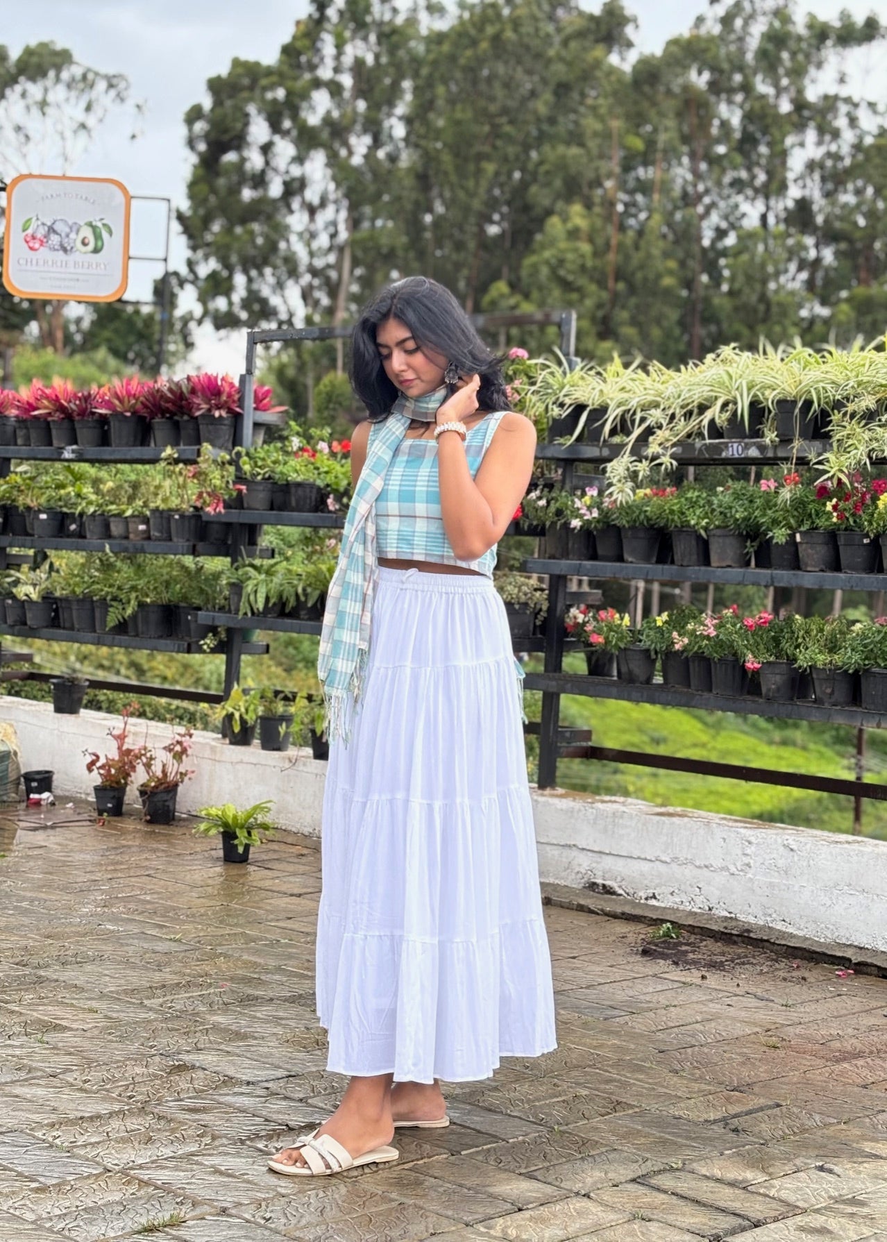Crop Top with Stole