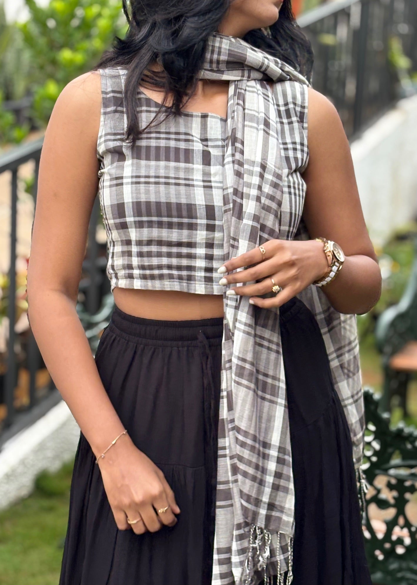 Crop Top with Stole