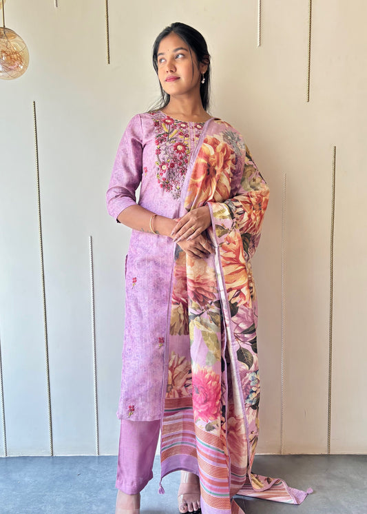 Embroidered Suit Set