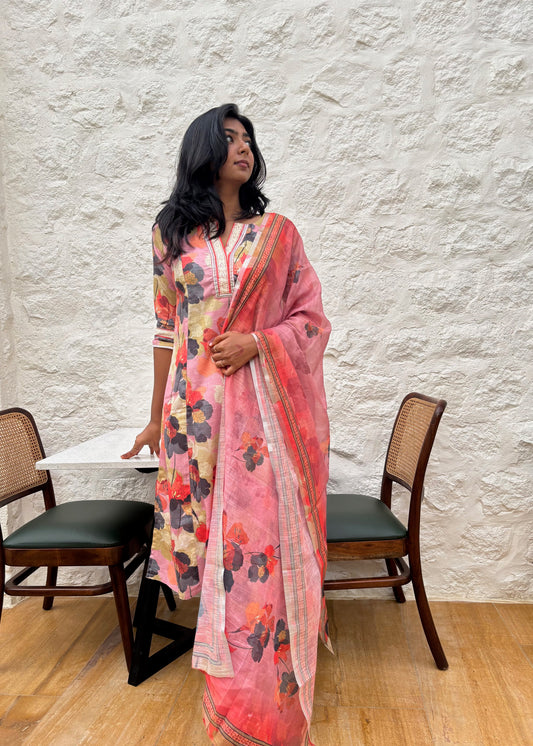 Semi Linen Suit Set