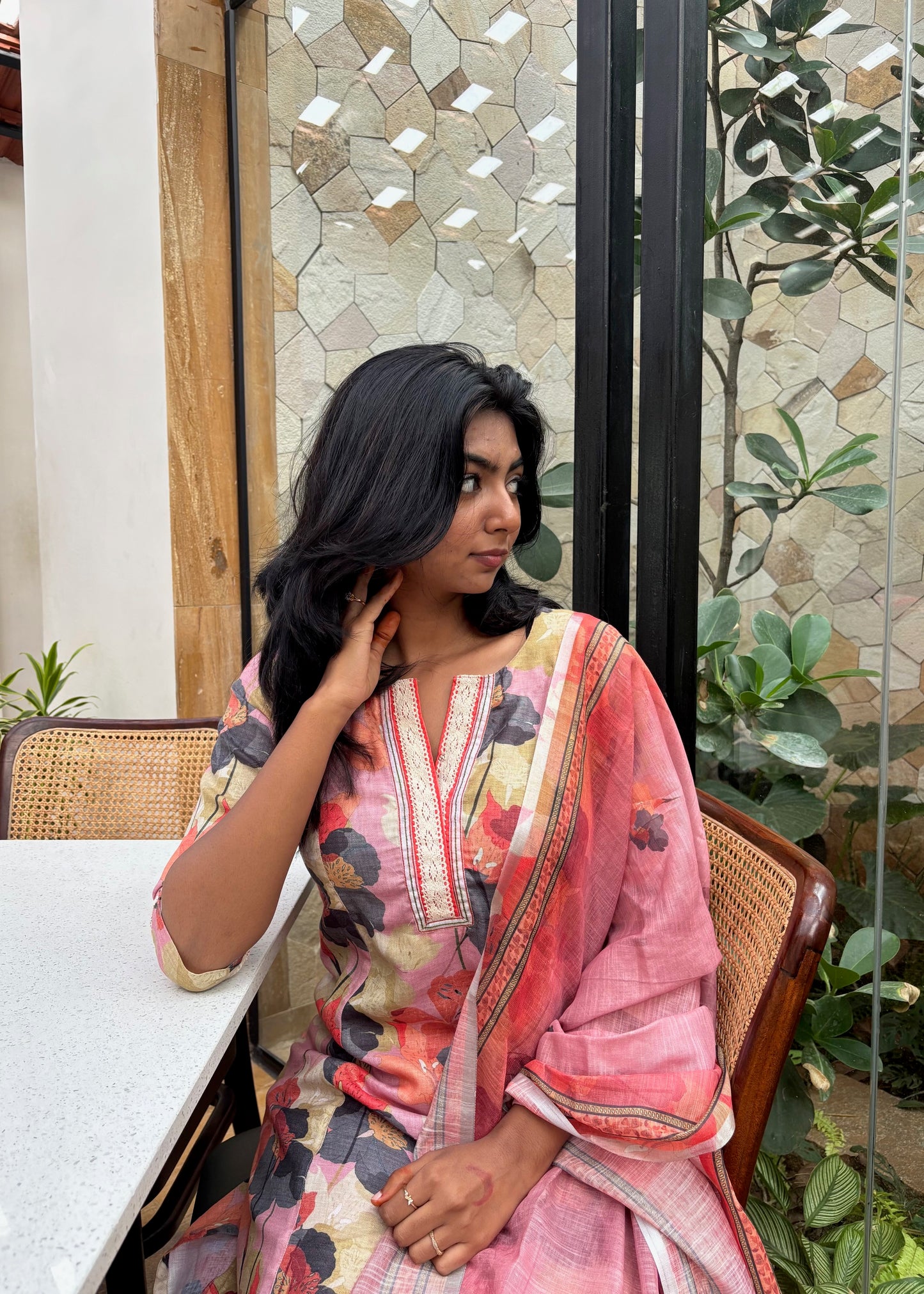 Semi Linen Suit Set