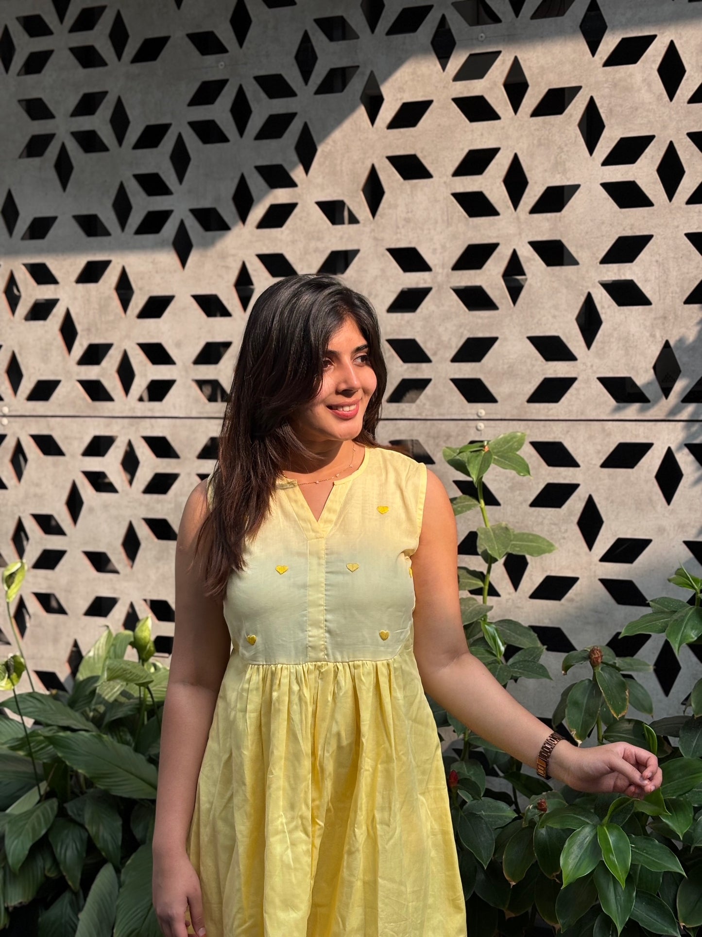 Colour Block Heart Dress