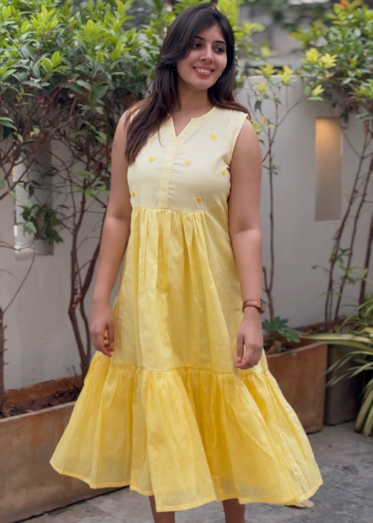 Colour Block Heart Dress