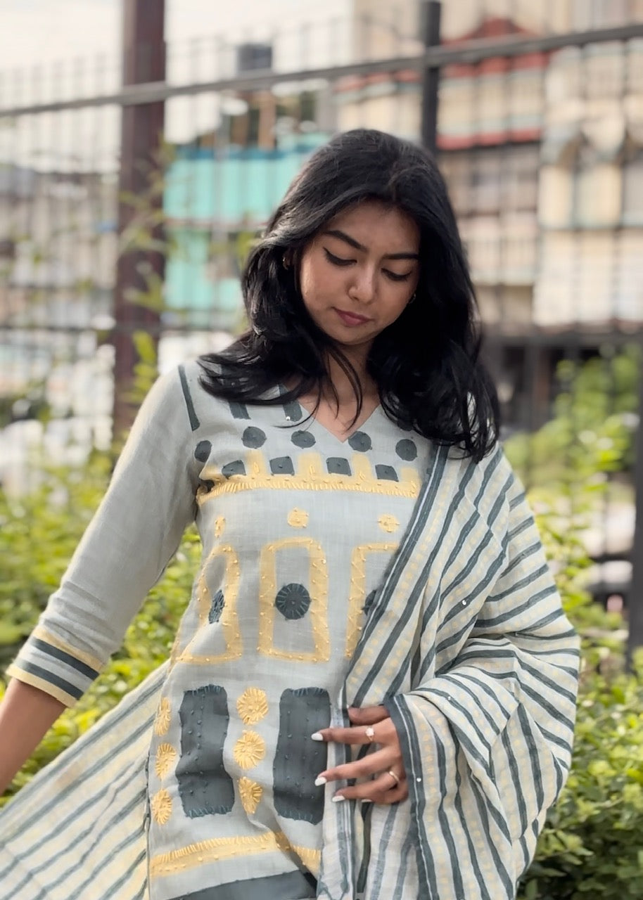 Chanderi Suit Set