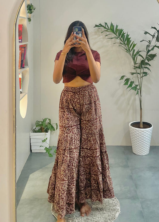 Sharara Pants in Kalamkari Print