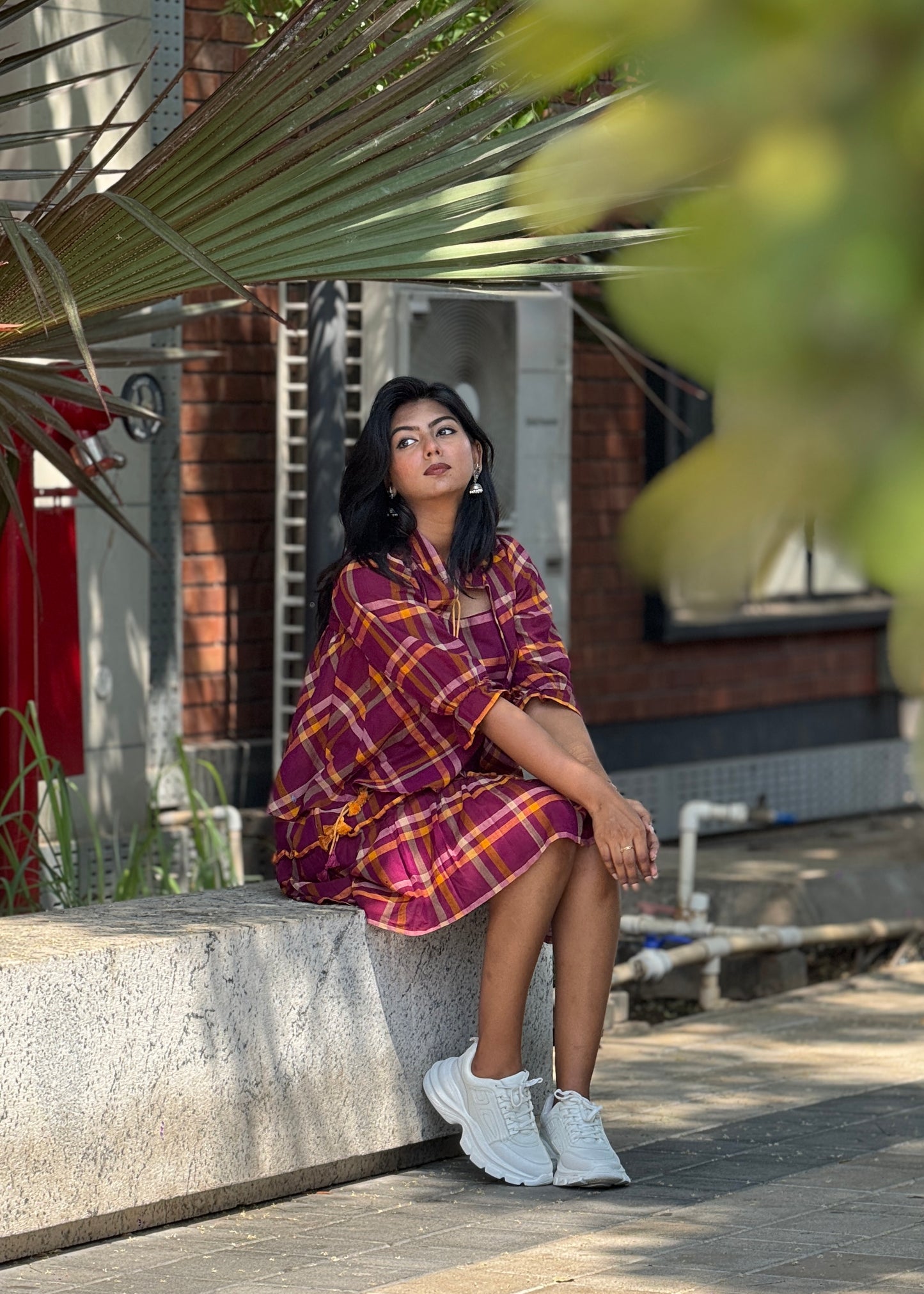 Checks Overcoat Dress