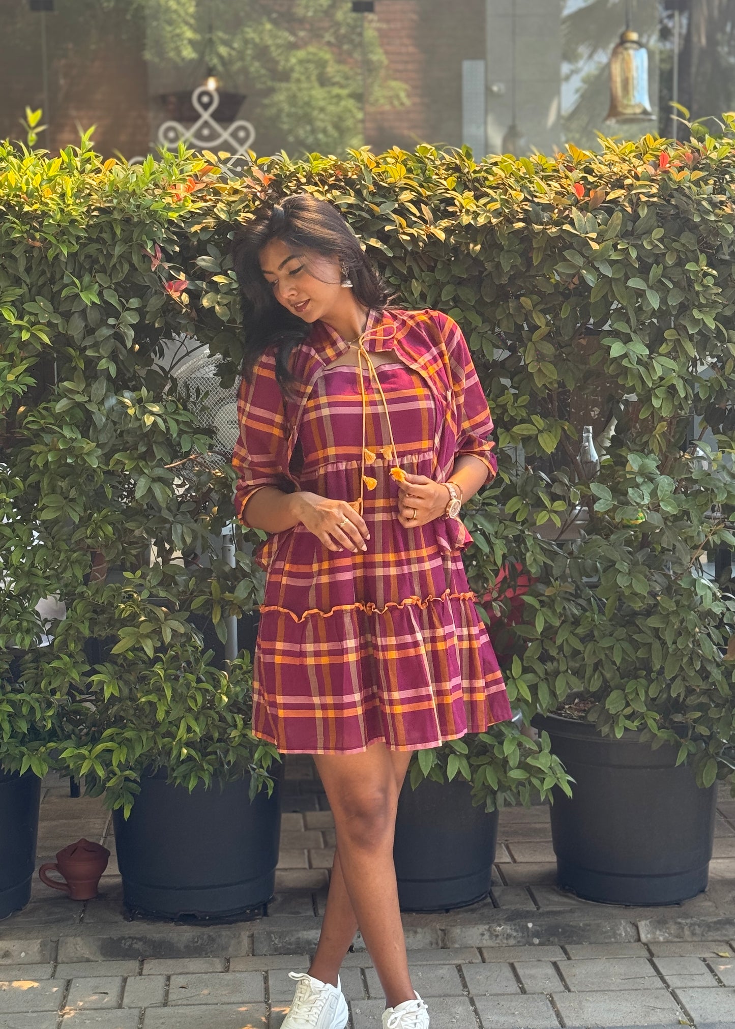 Checks Overcoat Dress