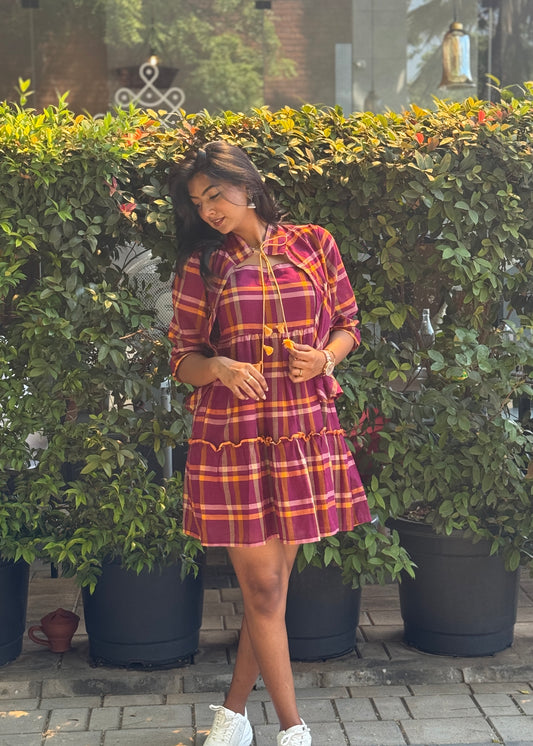 Checks Overcoat Dress