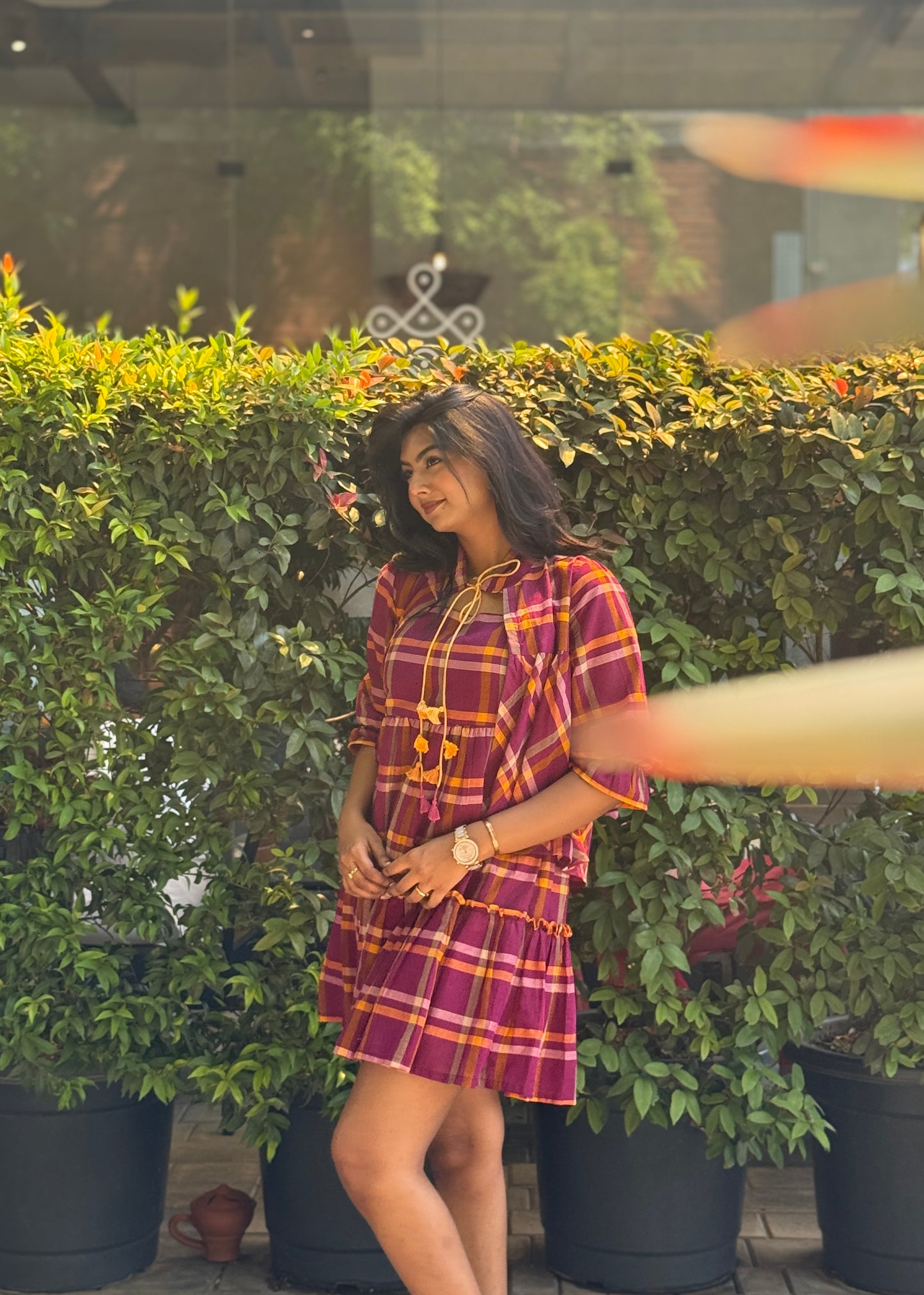 Checks Overcoat Dress