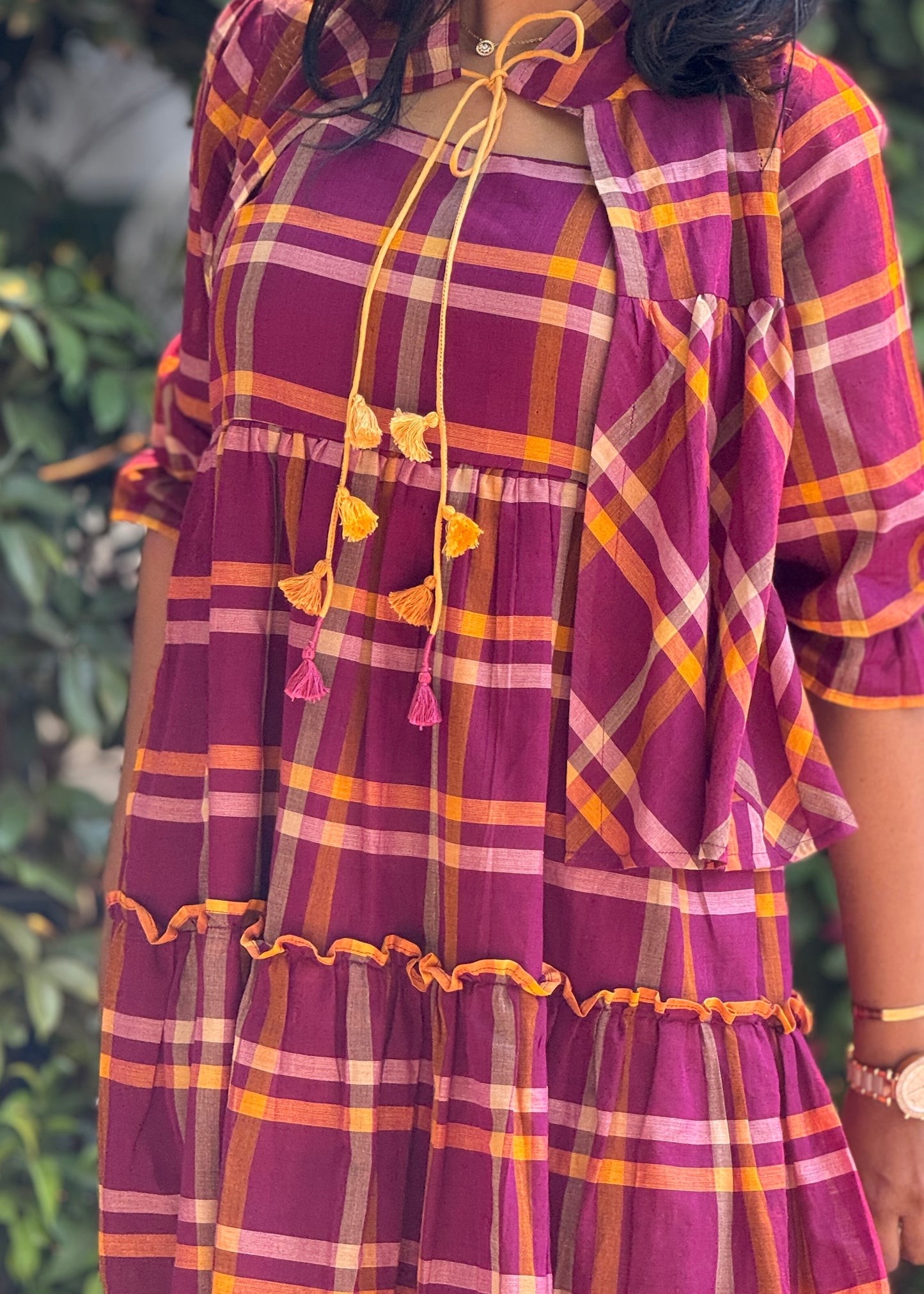 Checks Overcoat Dress