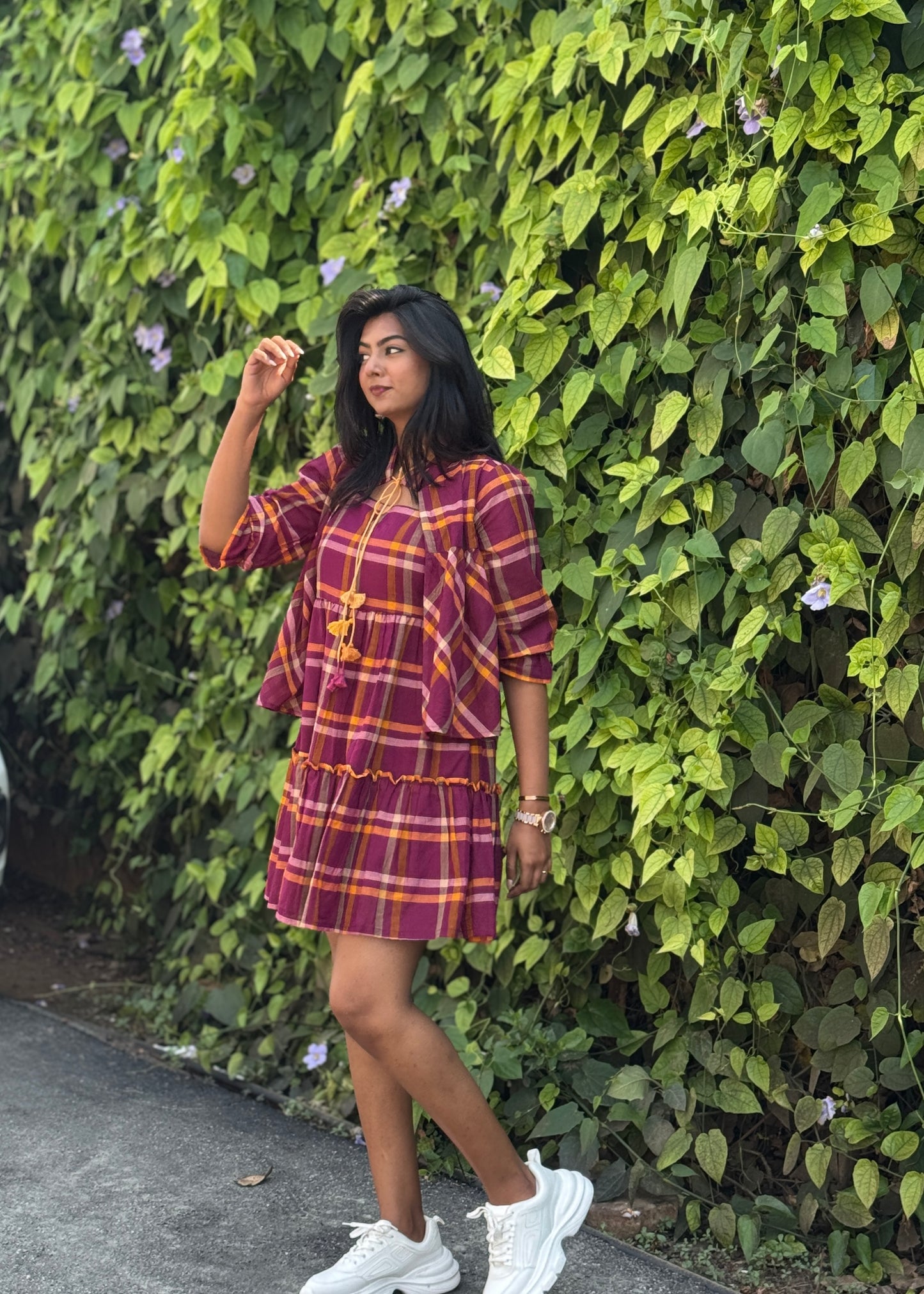 Checks Overcoat Dress