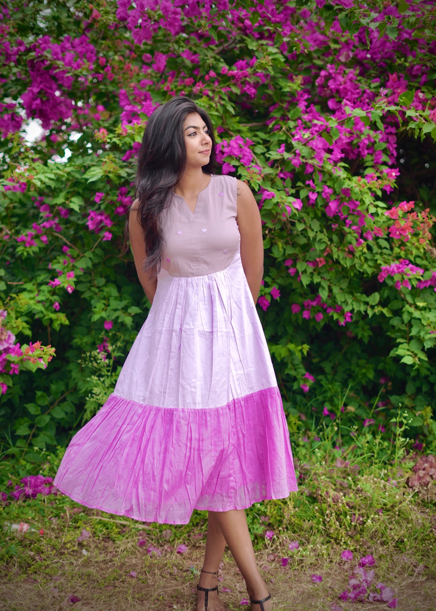 Colour Block Heart Dress