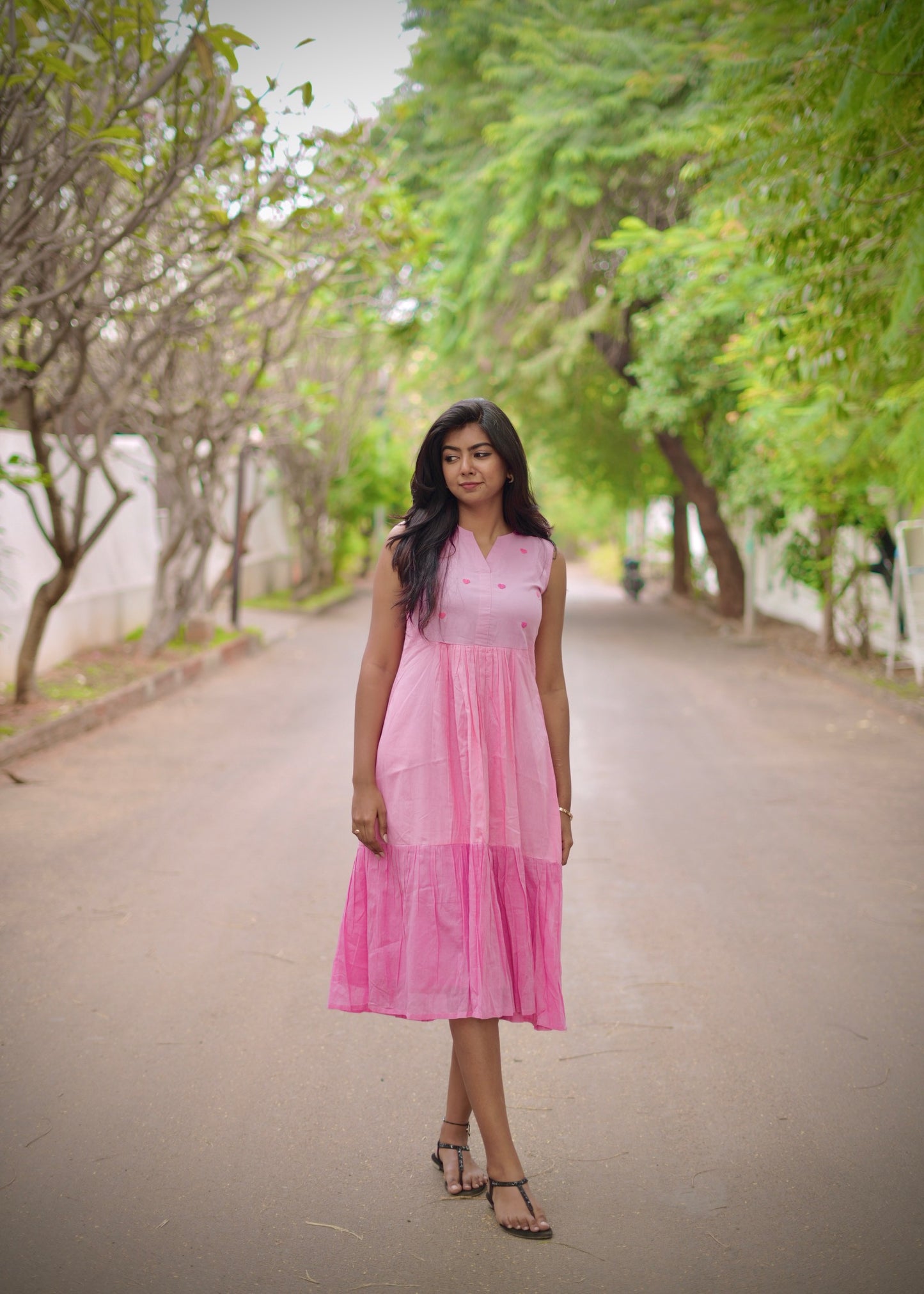 Colour Block Heart Dress