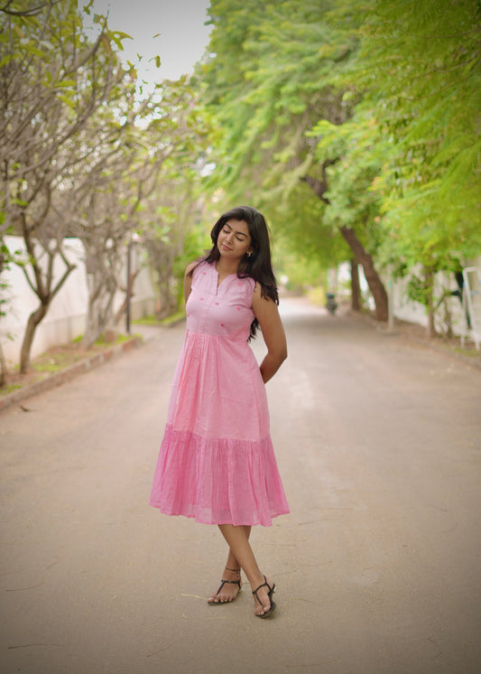 Colour Block Heart Dress