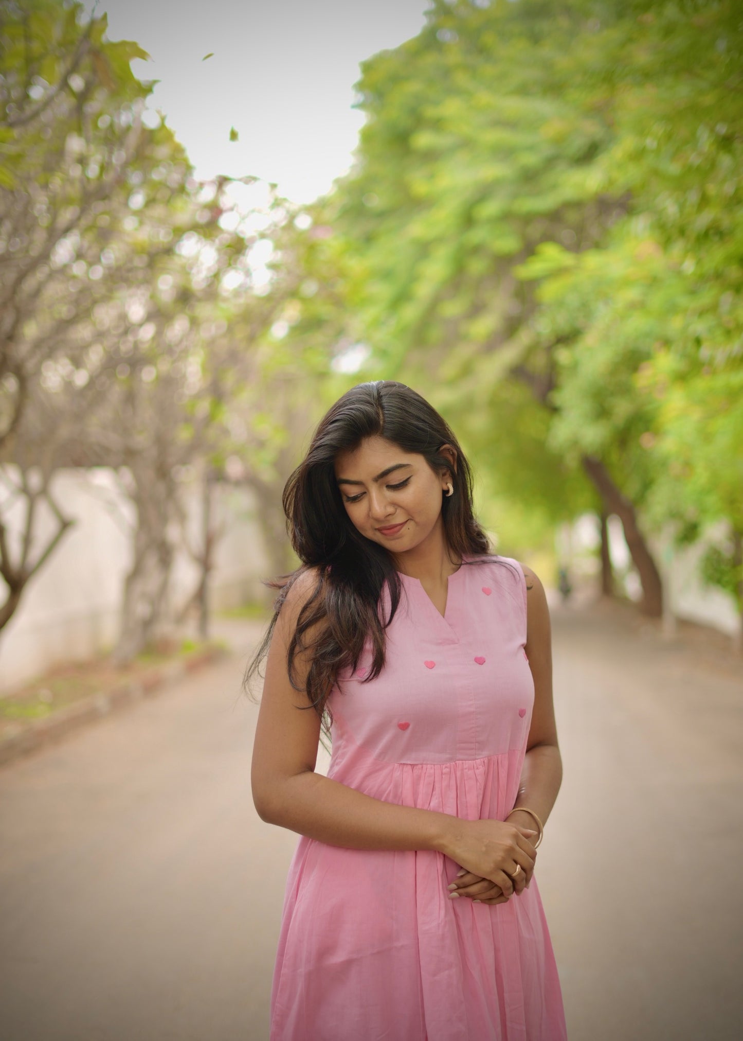 Colour Block Heart Dress