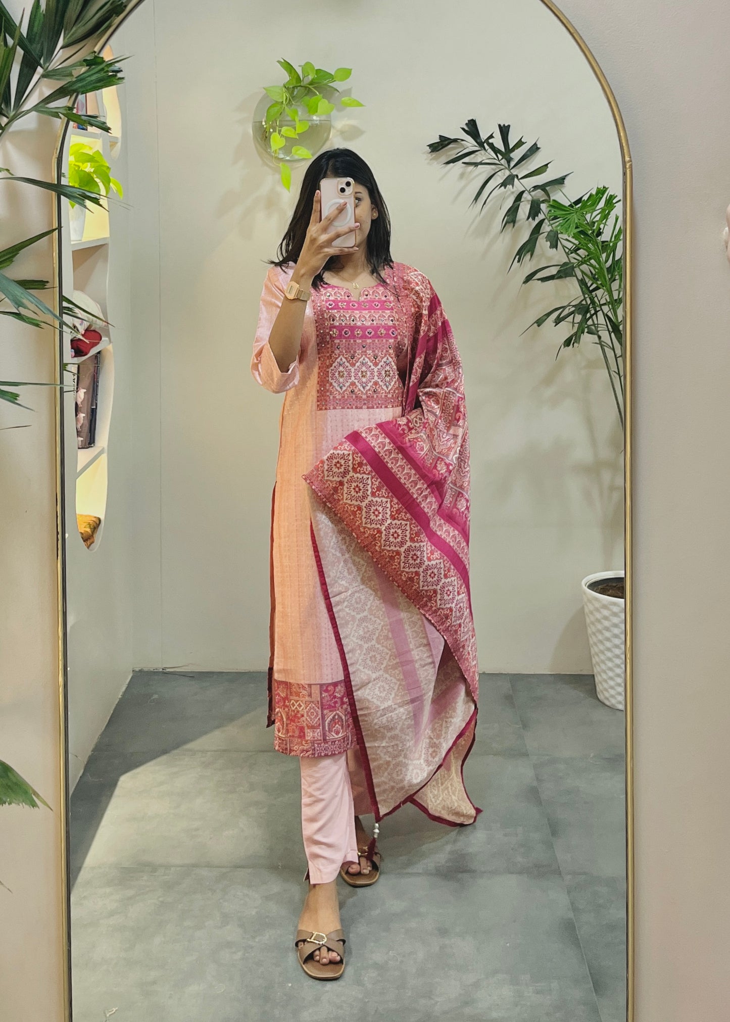 Chanderi Suit Set