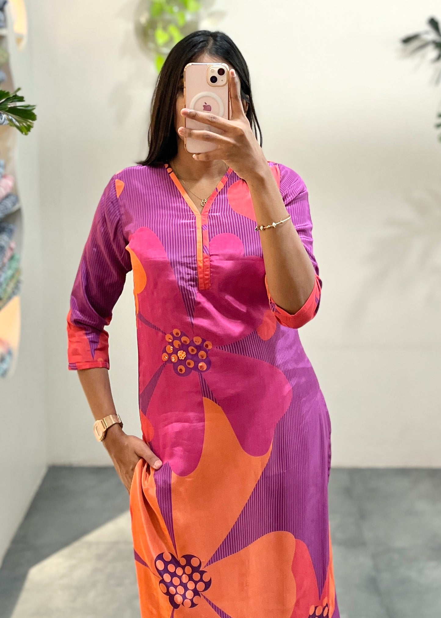 Muslin Floral Kurta