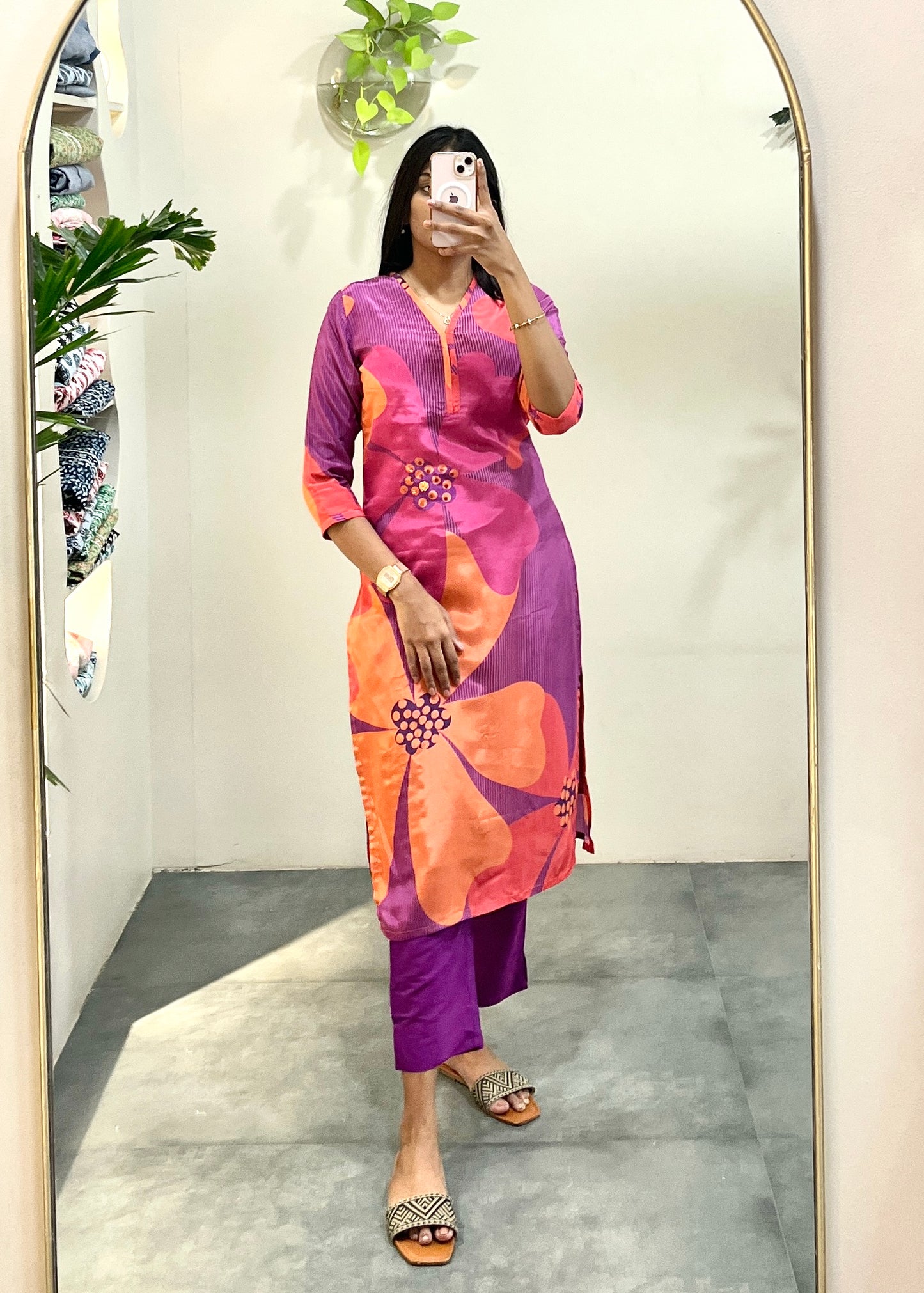 Muslin Floral Kurta