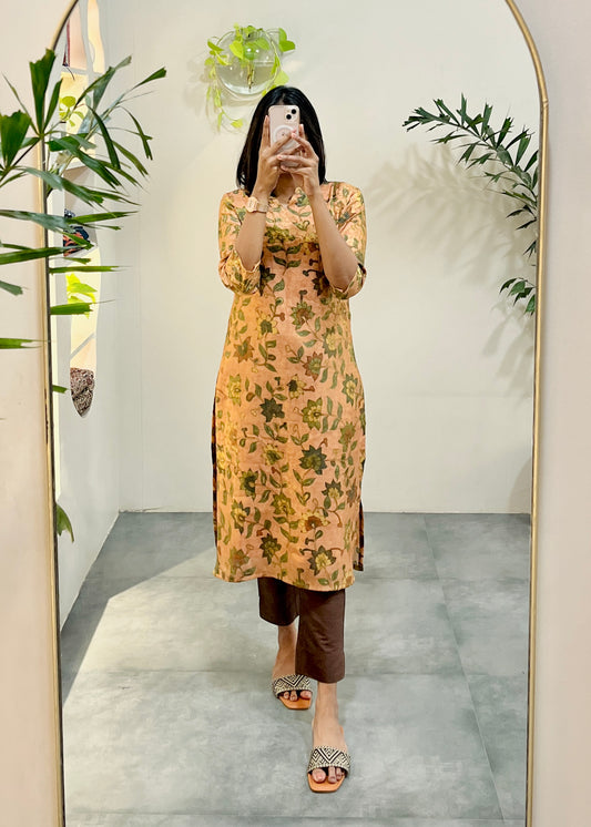 Floral Chanderi Kurta