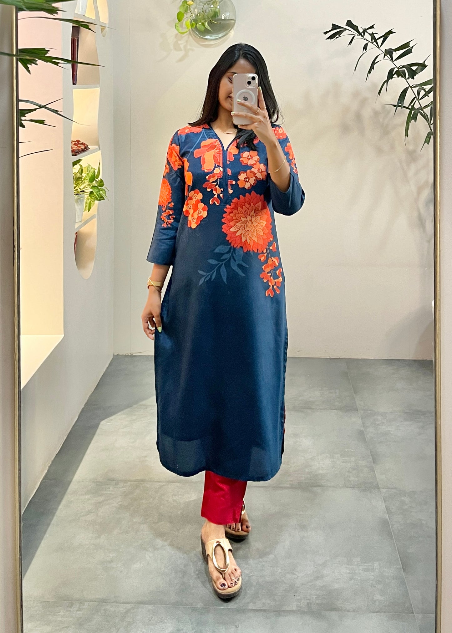 Muslin Floral Kurta