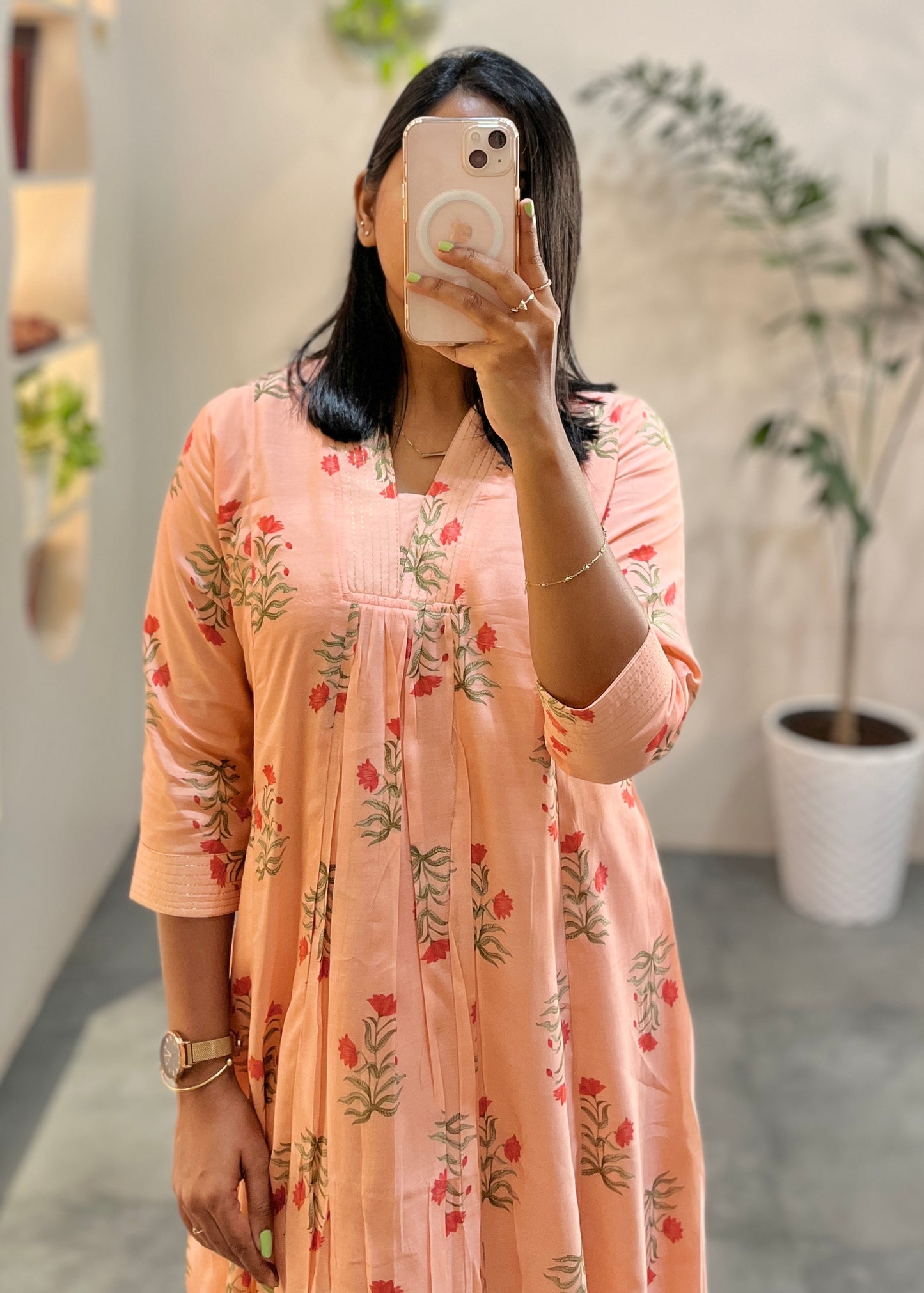 Floral Muslin Dress